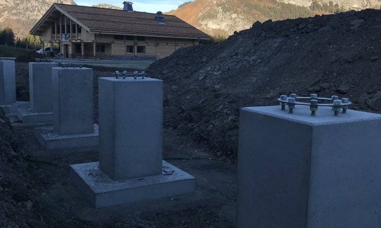 piliers de béton